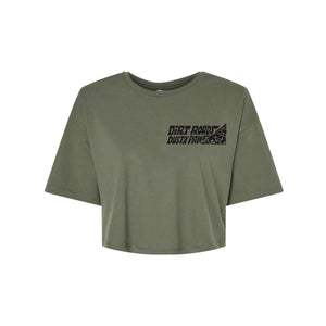 Dirt Roads Dusty Paws Women's Crop Tee | Multiple Colors