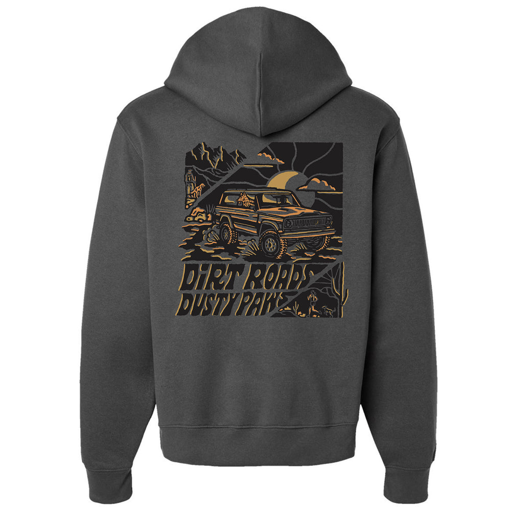 Dirt Roads Dusty Paws Heavyweight Hoodie | Graphite