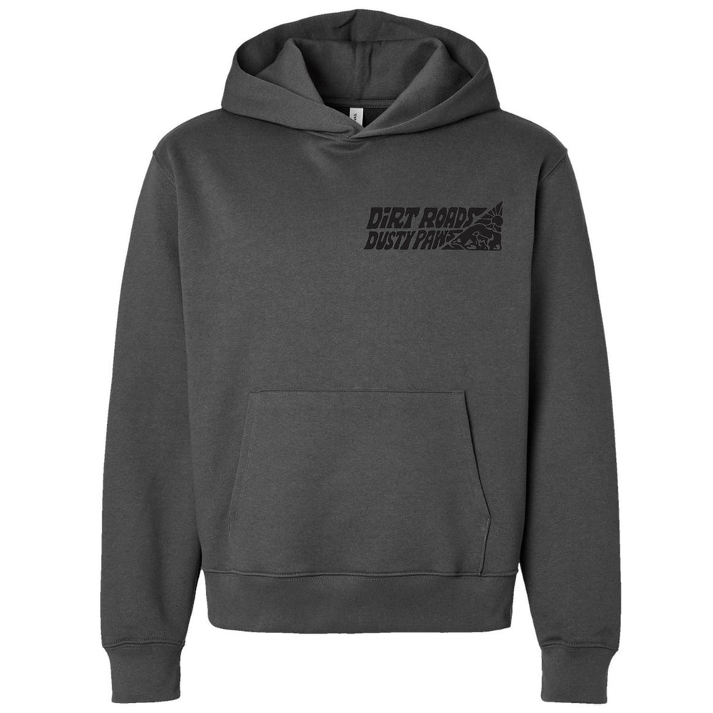
                  
                    Dirt Roads Dusty Paws Heavyweight Hoodie | Graphite
                  
                