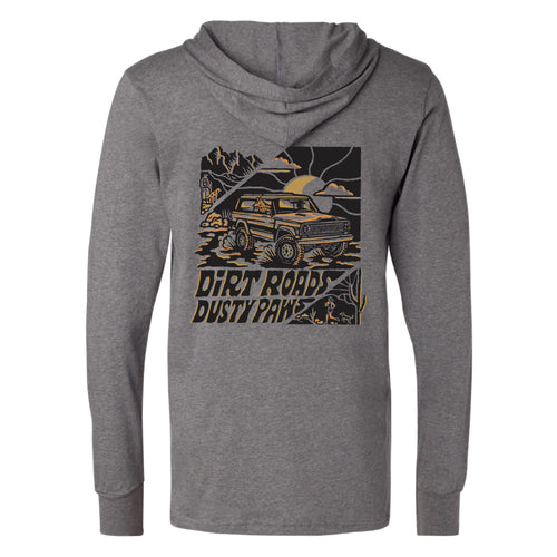 Dirt Roads Dusty Paws Hooded Long Sleeve | Multiple Colors