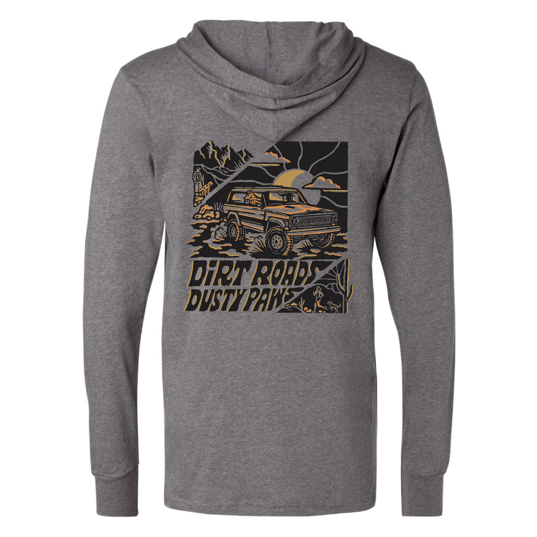 Dirt Roads Dusty Paws Hooded Long Sleeve | Multiple Colors