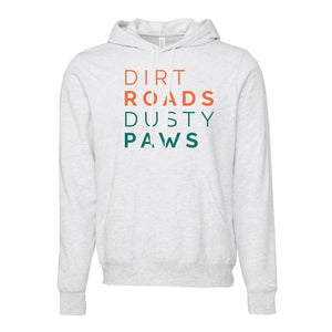 Dirt Roads Dusty Paws™ Hoodie | Ash White