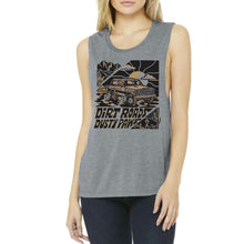 Load image into Gallery viewer, Dirt Roads Dusty Paws Women&#39;s Flowy Muscle Tank | Multiple Colors