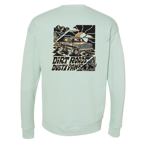 Dirt Roads Dusty Paws Lightweight Crew Sweartshirt | Multiple Colors