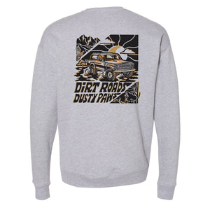 Dirt Roads Dusty Paws Lightweight Crew Sweartshirt | Multiple Colors
