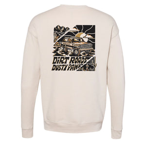 Dirt Roads Dusty Paws Lightweight Crew Sweartshirt | Multiple Colors