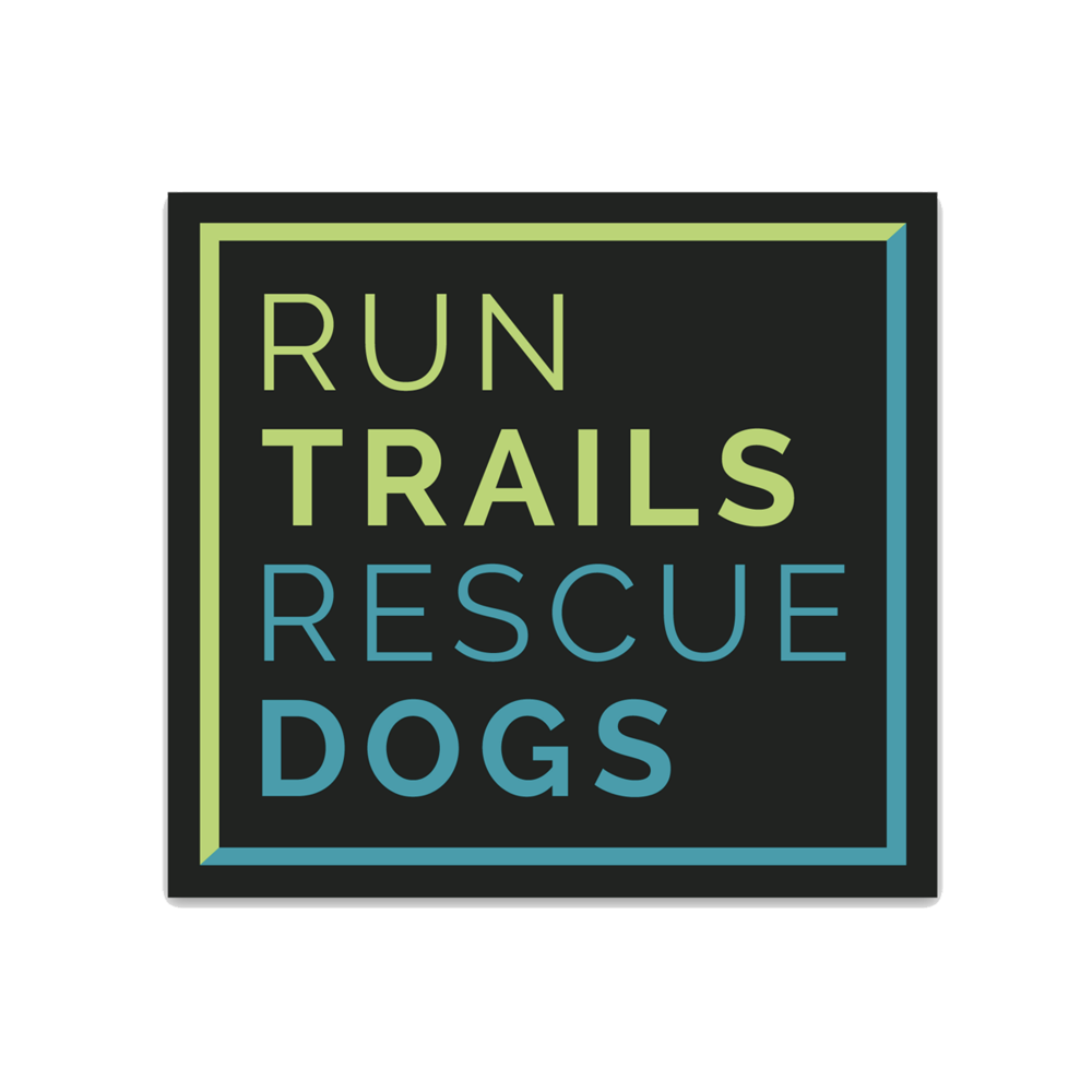 Run Trails Rescue Dogs Vinyl Sticker