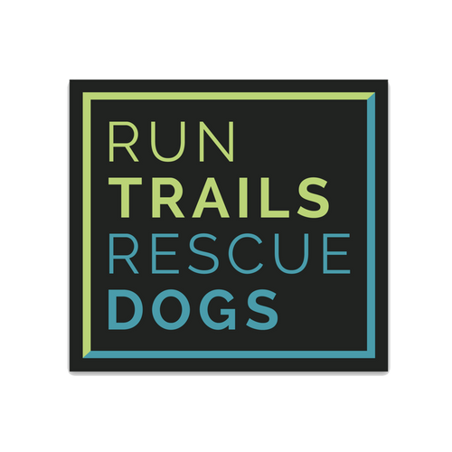 Run Trails Rescue Dogs Vinyl Sticker