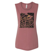 Load image into Gallery viewer, Dirt Roads Dusty Paws Women&#39;s Flowy Muscle Tank | Multiple Colors
